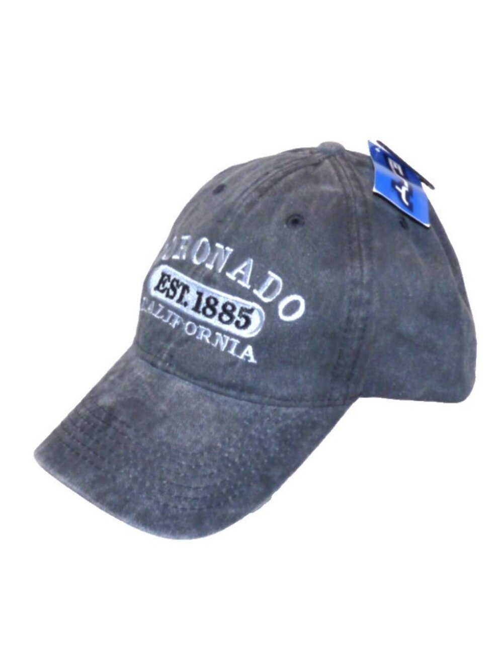 Gray 100% cotton baseball hat cap Coronado California 1885 Adult size adjustable